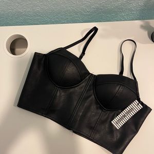 Leather two piece outfit